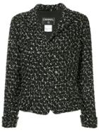 Chanel Vintage Tweed Fitted Blazer - Black
