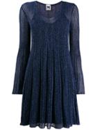 M Missoni Metallic V-neck Dress - Blue