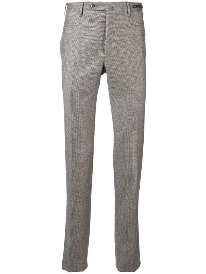 Pt01 Houndstooth Slim-fit Trousers - Neutrals