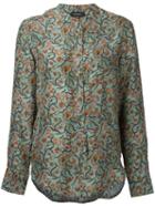 Isabel Marant - Rusak Shirt - Women - Silk - 38, Women's, Green, Silk