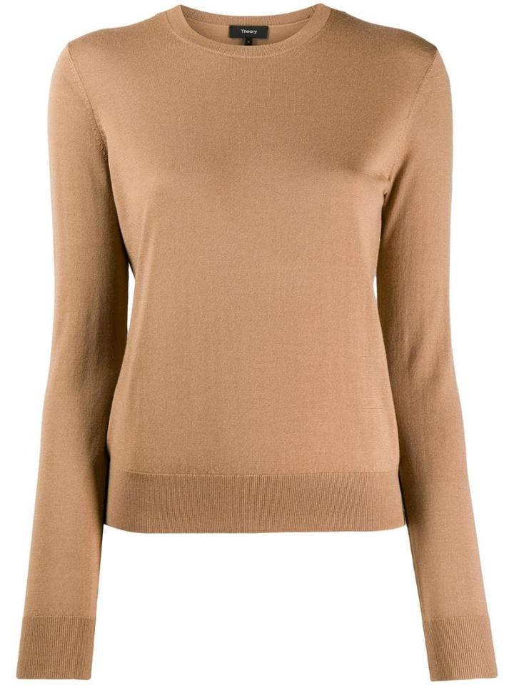 Theory Crew Neck Jumper - Neutrals