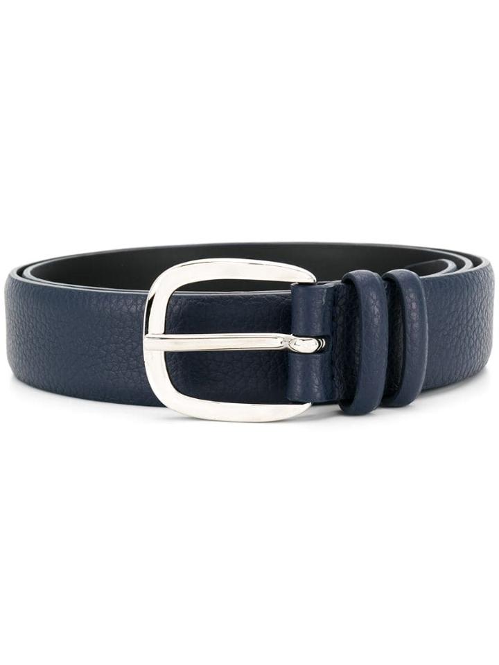 Orciani Grained Effect Belt - Blue