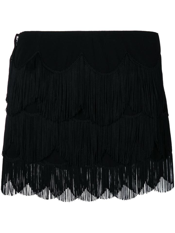 Marc Jacobs Fringe Mini Skirt - Black