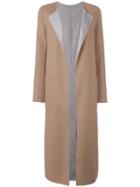Tagliatore Patch Pockets Mid Coat, Women's, Size: 46, Brown, Camel Hair/virgin Wool/cupro
