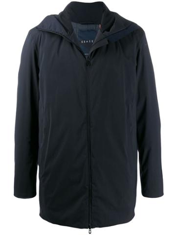 Sease Hooded Parka Coat - Blue