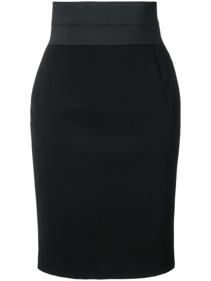 Akris Punto - Fitted Waist Skirt - Women - Polyamide/spandex/elastane/viscose - 12, Black, Polyamide/spandex/elastane/viscose