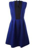 Msgm - Panelled Flared Dress - Women - Polyester/spandex/elastane/viscose - 46, Blue, Polyester/spandex/elastane/viscose