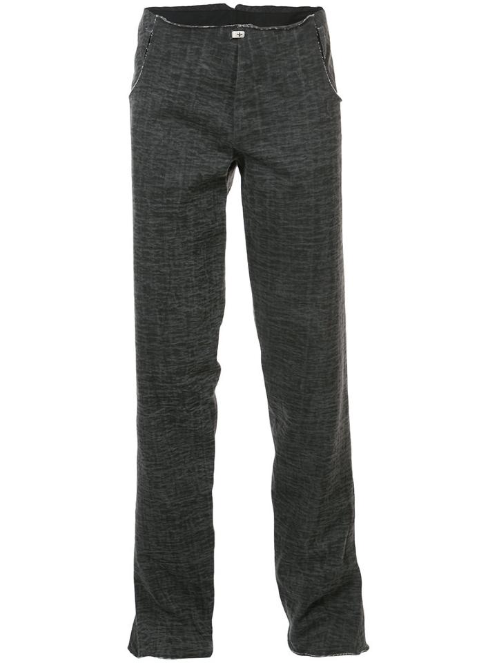 Ma+ - Waistband-less Straight Trousers - Men - Cotton - 52, Grey, Cotton