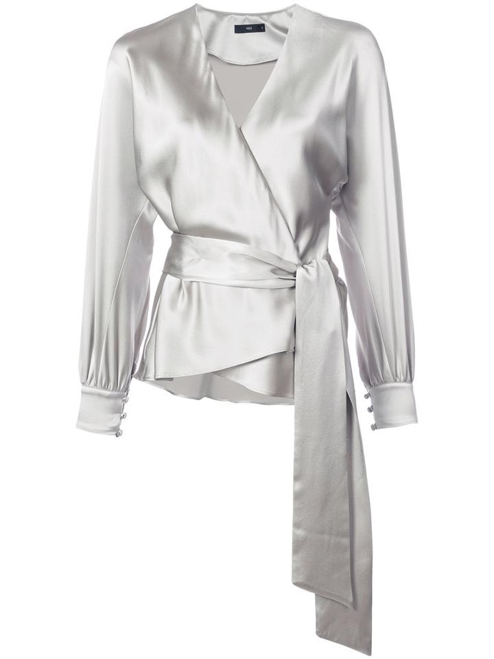 Voz - Liquid Blouse - Women - Silk - Xs, Grey, Silk