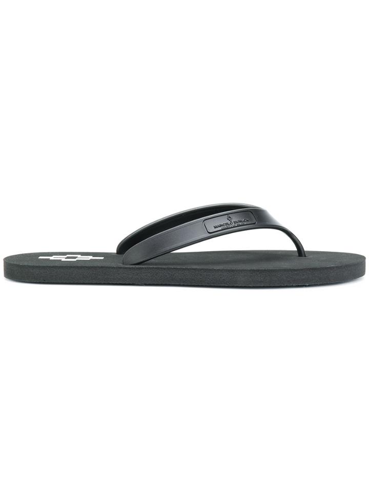 Marcelo Burlon County Of Milan Logo Flip Flops - Black