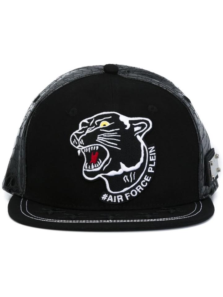 Philipp Plein Hey Bro Cap, Men's, Black, Cotton/polyurethane