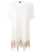 Mr & Mrs Italy Lace Hem T-shirt Dress - White