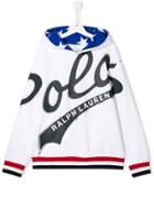 Ralph Lauren Kids Logo Print Hoodie - White