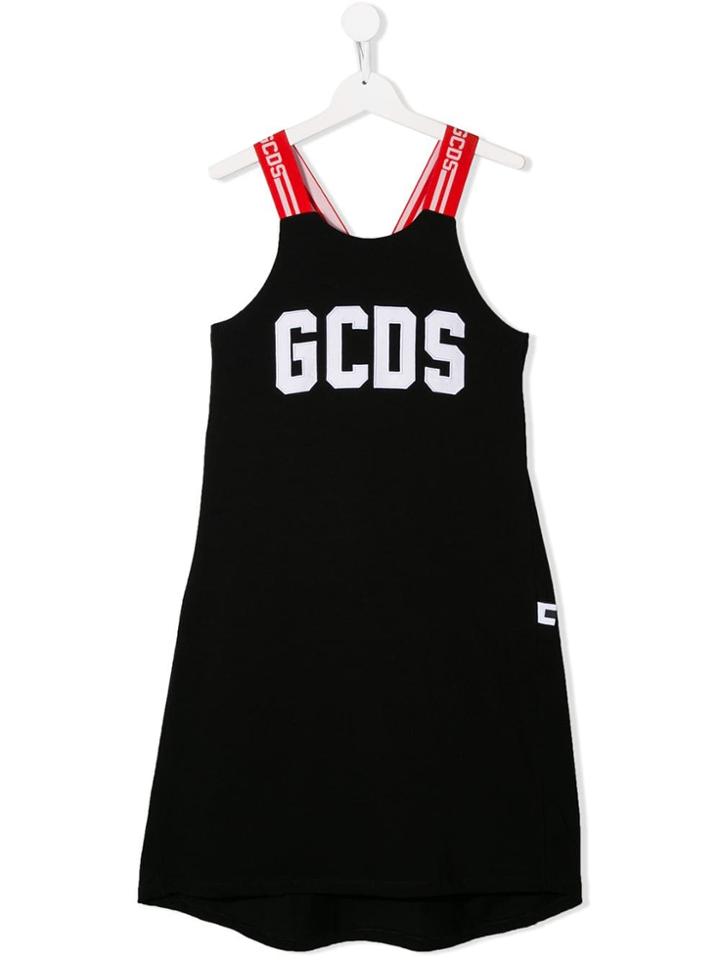 Gcds Kids Teen Logo Print Dress - Black