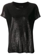 Rta Metallic Knit T-shirt - Black