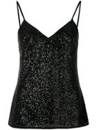 Elie Saab Sequin Embellished Cami Top - Black