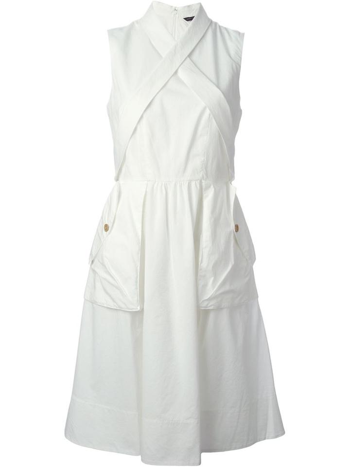 Marc By Marc Jacobs Crisscross Strap Detail Dress, Women's, Size: 10, White, Cotton