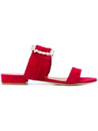 Via Roma 15 Embellished Sandals - Red