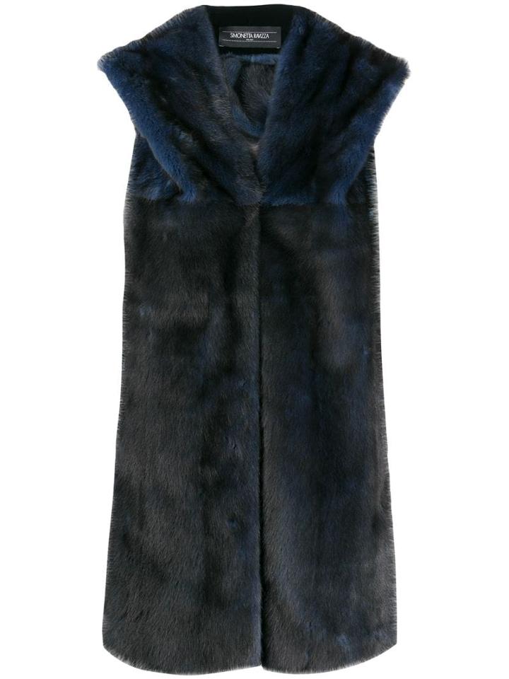 Simonetta Ravizza Long Fur Stole - Blue