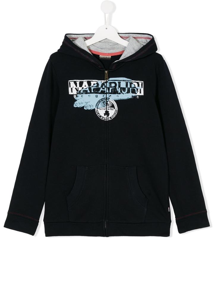 Napapjiri Kids Teen Zip-up Hoodie - Blue