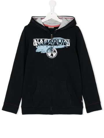 Napapjiri Kids Teen Zip-up Hoodie - Blue