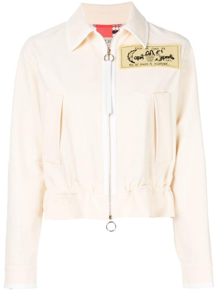 Emilio Pucci Embroidered Patch Jacket - Neutrals
