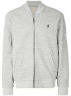 Polo Ralph Lauren Logo Jersey Bomber Jacket - Grey