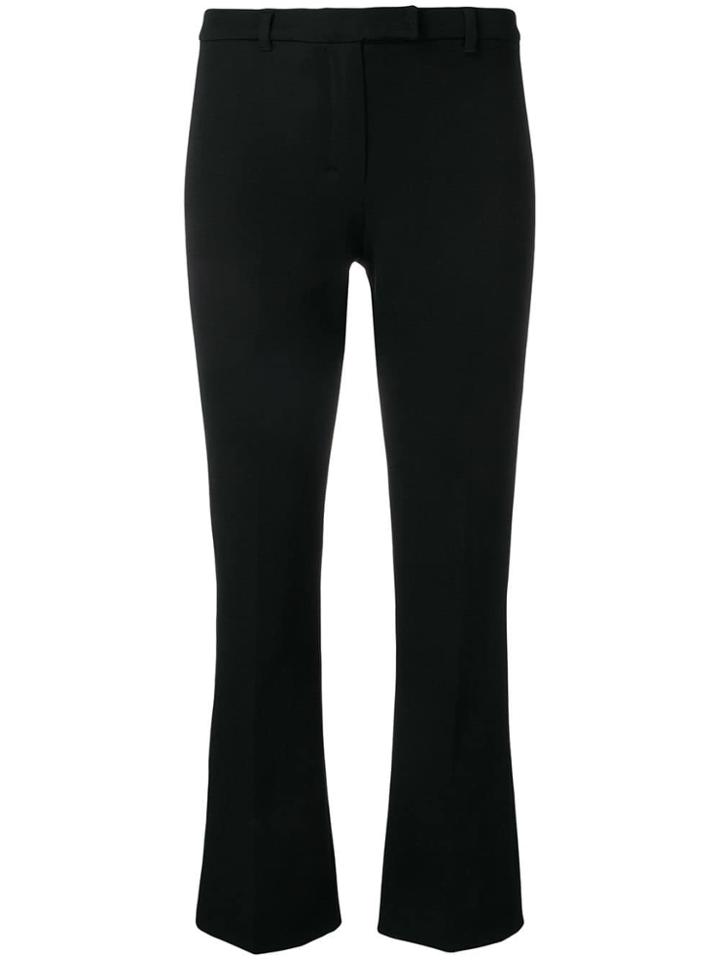 's Max Mara Cropped Slim Fit Trousers - Black