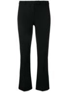 's Max Mara Cropped Slim Fit Trousers - Black
