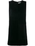 Victoria Victoria Beckham - Ribbed Shift Dress - Women - Silk/cotton - 10, Black, Silk/cotton