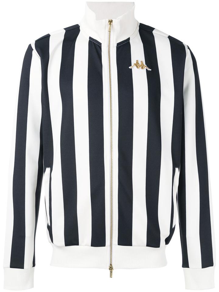 Kappa - Striped Funnel Neck Jacket - Men - Polyester - S, White, Polyester