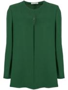 Giorgio Armani Vintage Collarless Fluid Jacket - Green