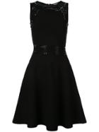 Milly Embellished Trim Mini Dress - Black