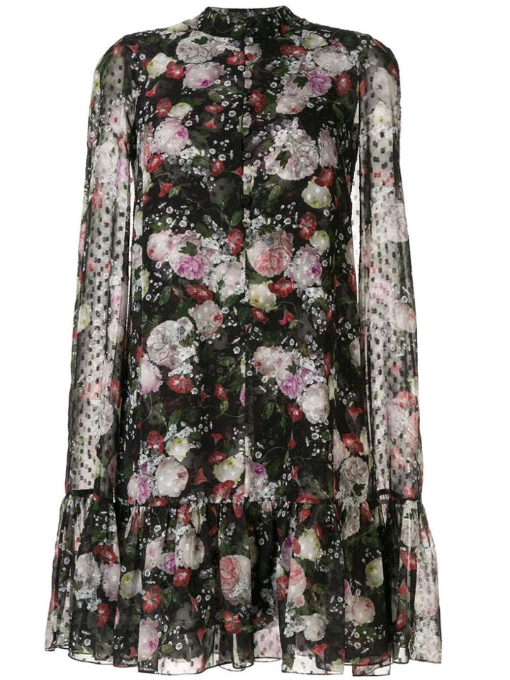 Erdem Constantine Cape-effect Dress - Multicolour