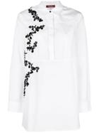 Max Mara Studio Embellished Longline Shirt - White
