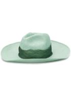 Borsalino Verde Acqua Straw Hat - Green