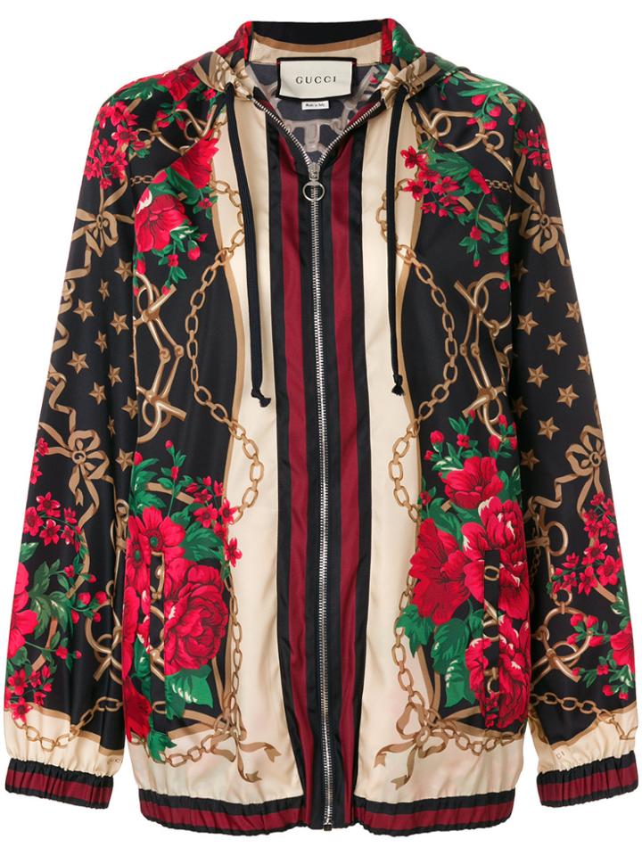 Gucci Floral Chain Oversized Jacket - Multicolour
