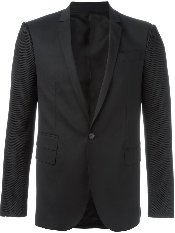 Les Hommes Mesh Sleeve Blazer