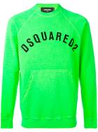 Logo Print Sweatshirt - Men - Cotton - Xl, Green, Cotton, Dsquared2