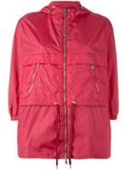 Moncler Drawstring Waist Raincoat, Women's, Size: 0, Pink/purple, Polyamide