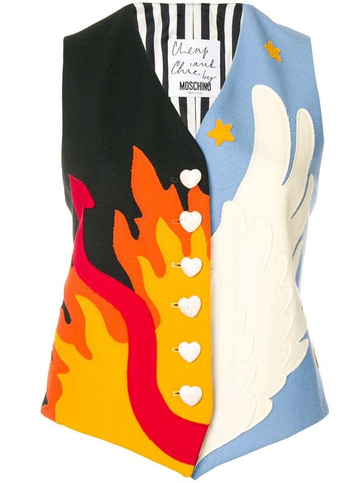 Moschino Pre-owned Heaven And Hell Appliqué Waistcoat - Black
