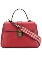 Bottega Veneta Small Plaza Bag - Red