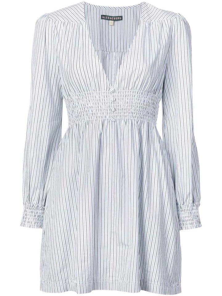 Alexa Chung Striped Mini Dress - Blue