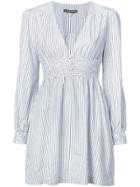Alexa Chung Striped Mini Dress - Blue