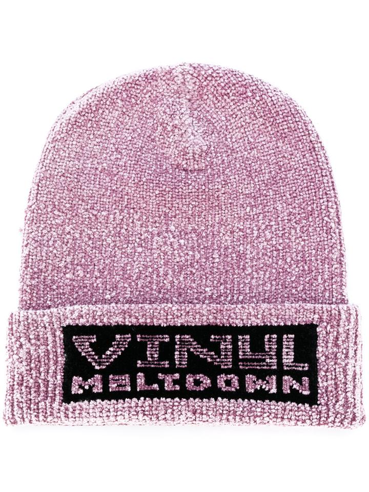 Alexander Wang Vinyl Meltdown Beanie - Pink & Purple