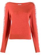 See By Chloé Ruffle Detail Knit Top - Orange