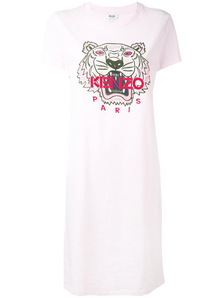 Kenzo - Tiger Sweatshirt Dress - Women - Cotton/polyester - Xs, Pink/purple, Cotton/polyester
