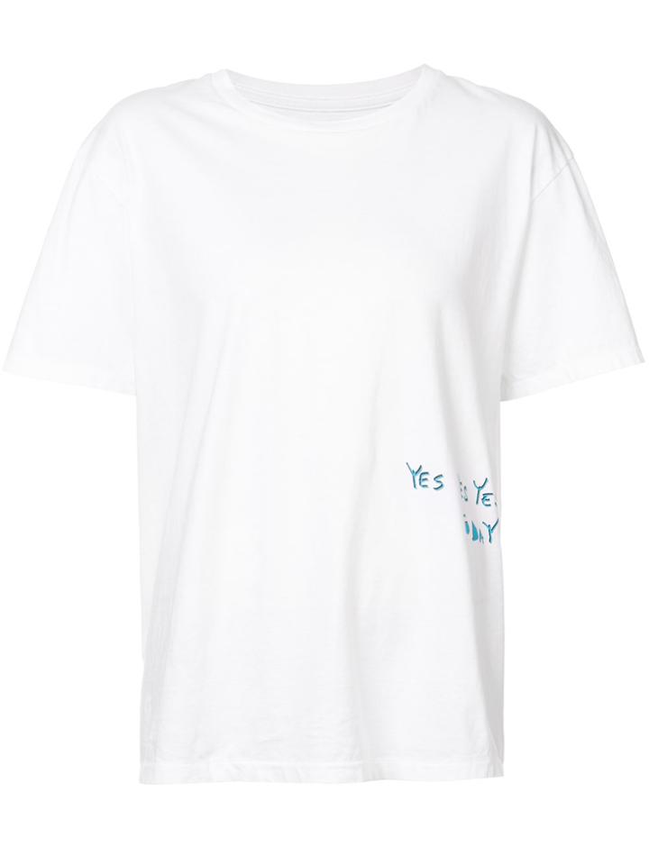 Julien David Printed Knitted T-shirt - White