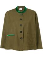 Forte Forte Striped Flared Jacket - Green