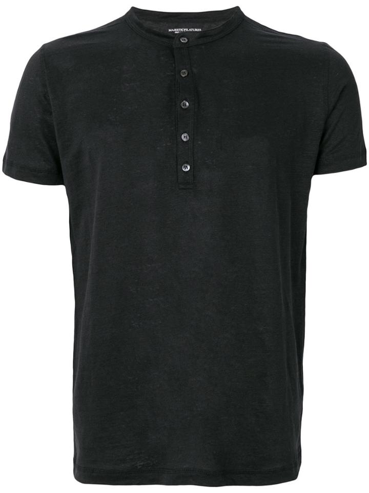 Majestic Filatures Button-down T-shirt - Black